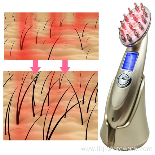 Portable red light hair growth laser massage comb